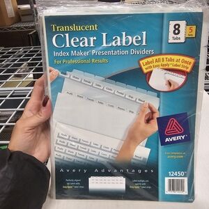 Avery Translucent Clear Label Presentation Dividers